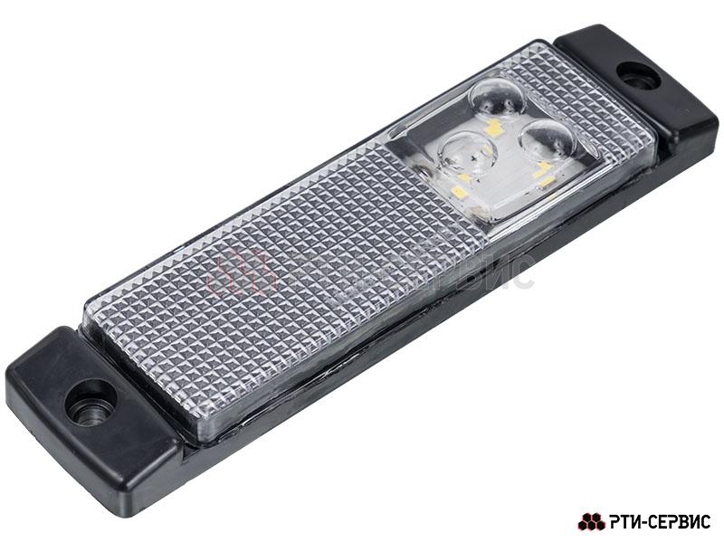 Фонарь габаритный 3-х диодный с кронштейном LED (белый) 24 V - фото 4