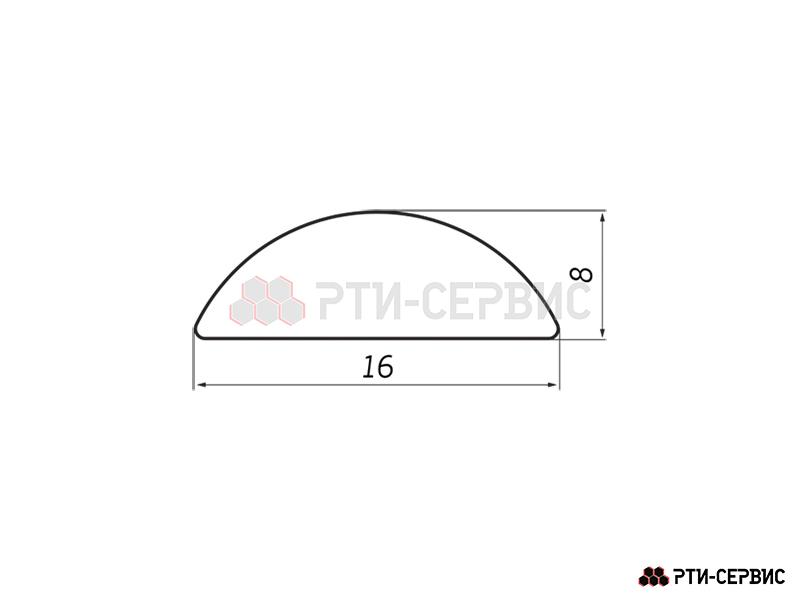 Уплотнитель пазовый 16х8 мм, пористый, самоклеящийся - фото 1