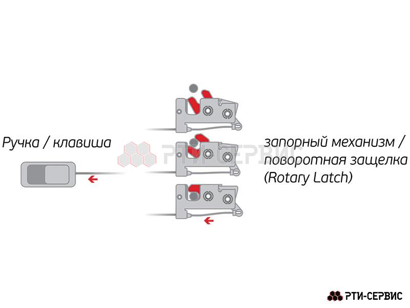 Замочный запорный механизм для двери, левый - фото 2