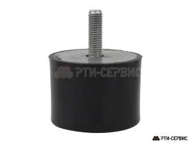 Резинометаллический буфер (аналог K0568.07505555 KIPP) D-75, H-55 с внутр. и наружной резьбой M12 - фото 2