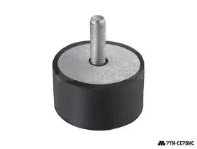 Резинометаллический буфер (аналог K0571.05003055 KIPP) D-50, H-30 с наружной резьбой M10 - фото 2