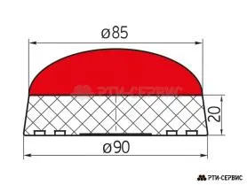 Накладка резиновая на домкрат подкатной ø85 h20